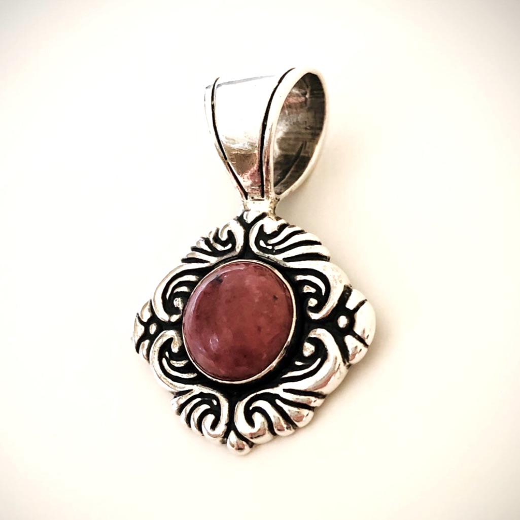 Carolyn Pollack Sterling Silver Rhodonite Pendant 42$